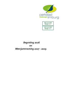 Begroting 2026 en meerjarenraming 2027-2029